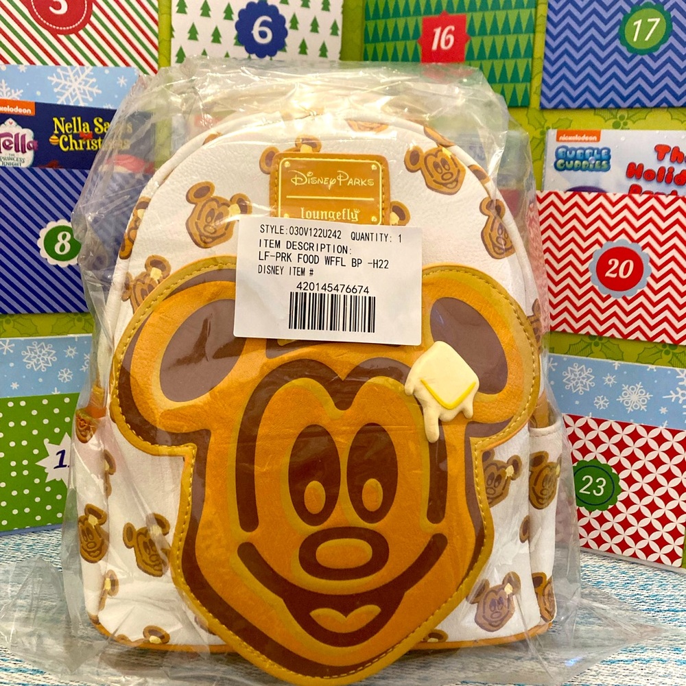 Disney Parks Mickey Waffle Loungefly Backpack